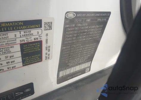 2018 Land Rover Range Rover Sport Hse из США, поврежденный, VIN SALWR2RVXJA806152